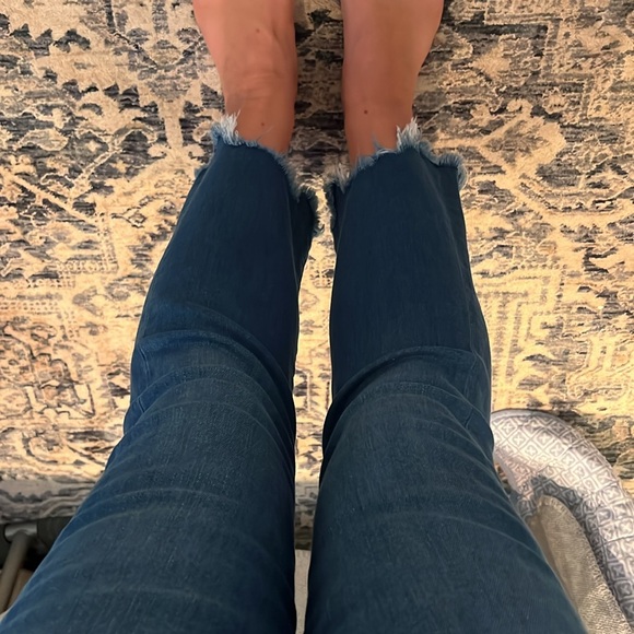 LOFT button up kick crop jeans - Picture 2 of 6